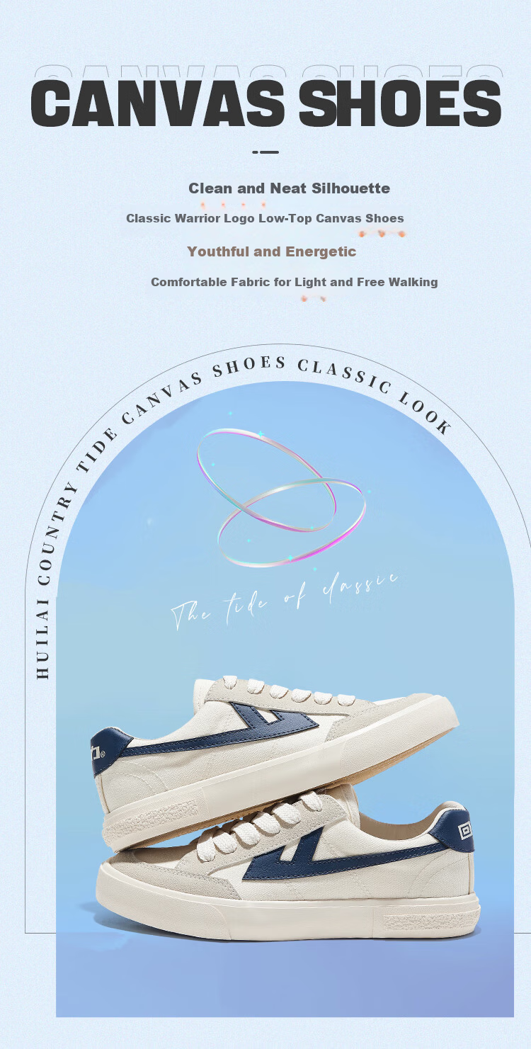 Warrior Spring Autumn Canvas Shoes Trendy Couple Sports Casual Sneakers KGH749T Beige Red Size 35 1