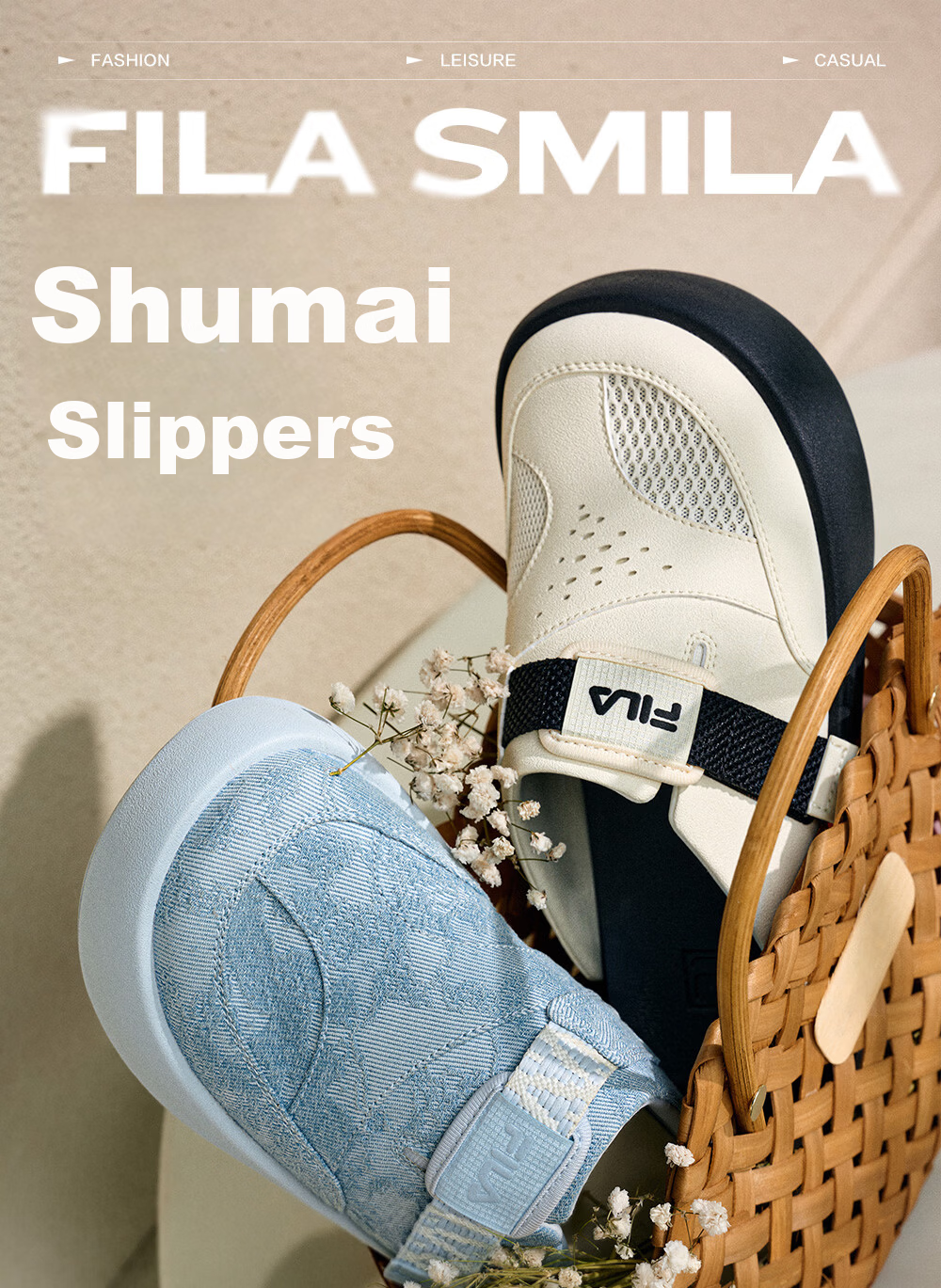 FILA Official Women's SMILA Sandals 2026 Summer Comfortable Birkenstock Style Slide Sandals Commuter Versatile Cool Slippers 2