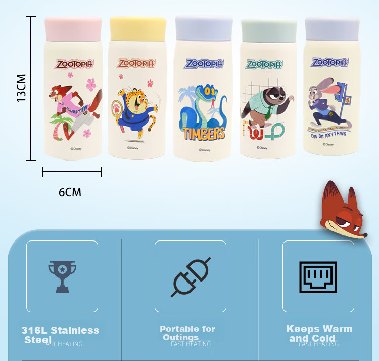 Disney 2026 New High-Value Insulated Pocket Water Bottle for Women, Student School Portable Cup 3