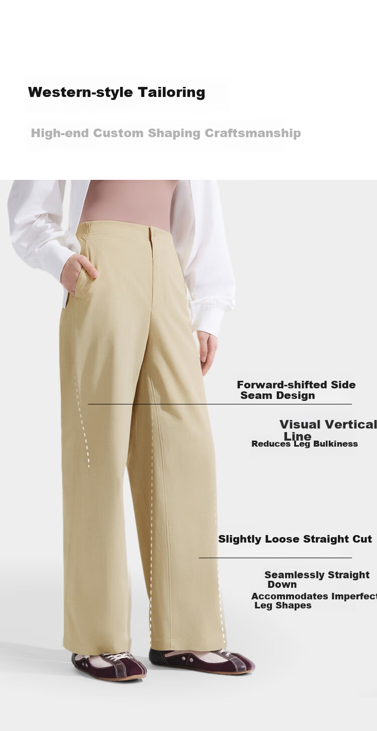 Banana Under Women's Long Pants 3D High Elastic Water-Repellent Cooling Quick-Dry Straight Softshell Pants EL001 Dusk Black M 19