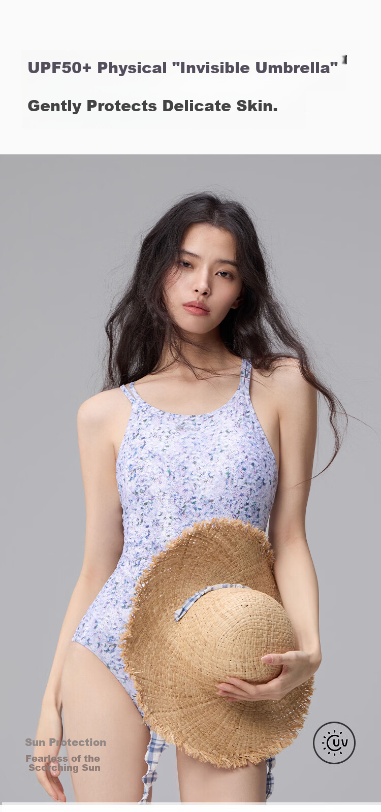 Keep Women's One-Piece Triangle Slim Fit Fashionable Hot Spring Swimming Suit 681 Moonlight White L 10