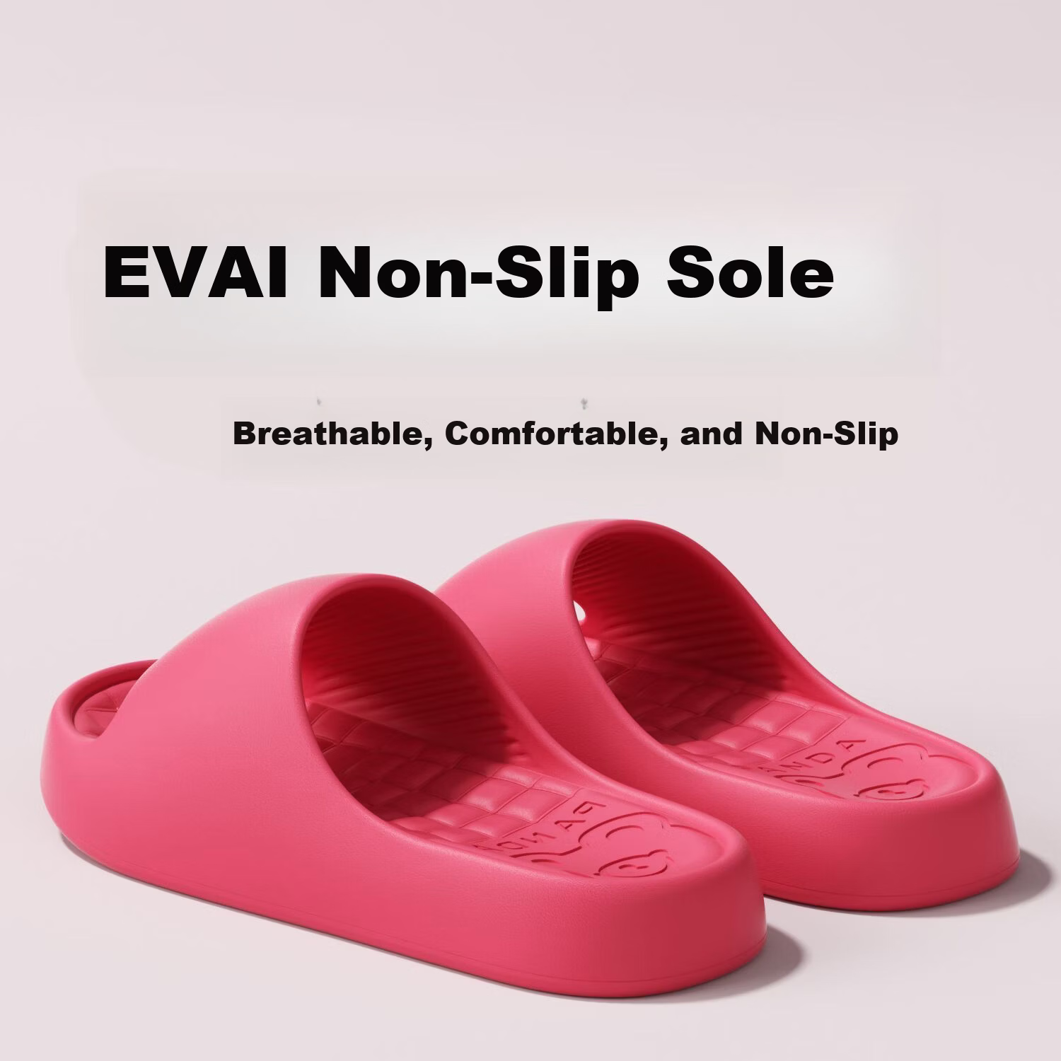 Zhiying Slippers Men Women Home Bath Thick Sole Bathroom Couple Non-slip Black 42-43 1