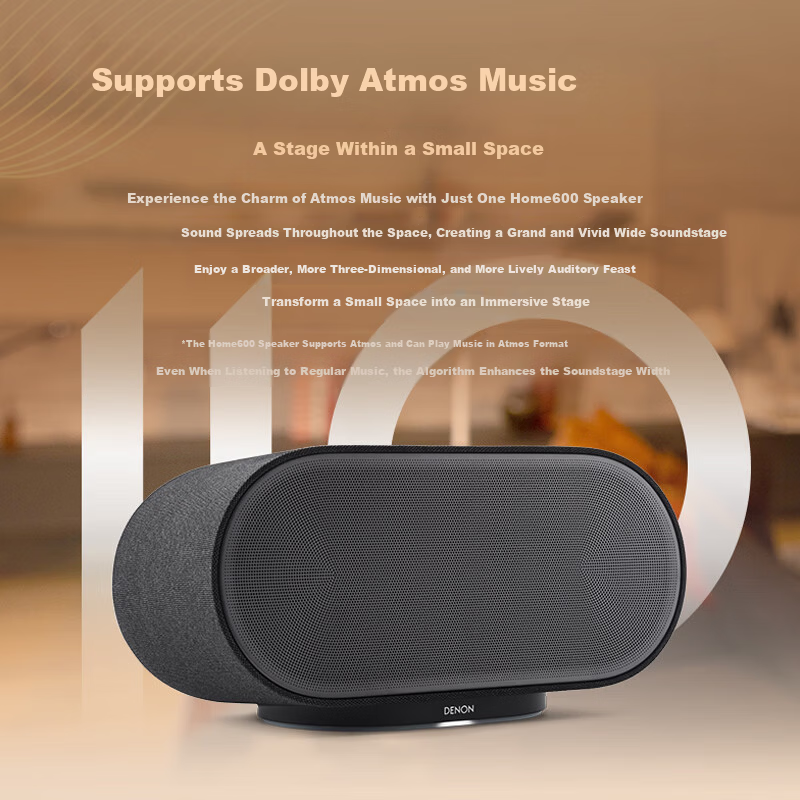 DENON HOME 600 Flagship Dolby Atmos Wireless Bluetooth HIFI Stereo Speaker Home Theater Speaker Home350 Upgrade Gift