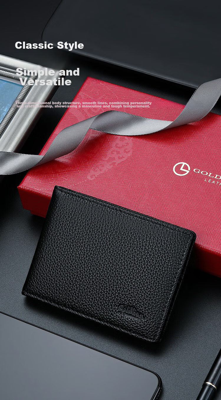 Goldlion ID Card Holder Gift Box, Driver's License Case, Leather Cover for Driver's License, Birthday Gift 3