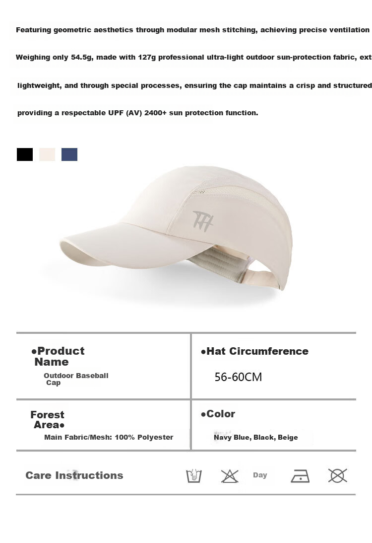 Zhenxiang Men's Spring and Autumn Outdoor Sun Protection Lightweight Baseball Cap UV Protection Sports Hat Y1059 2