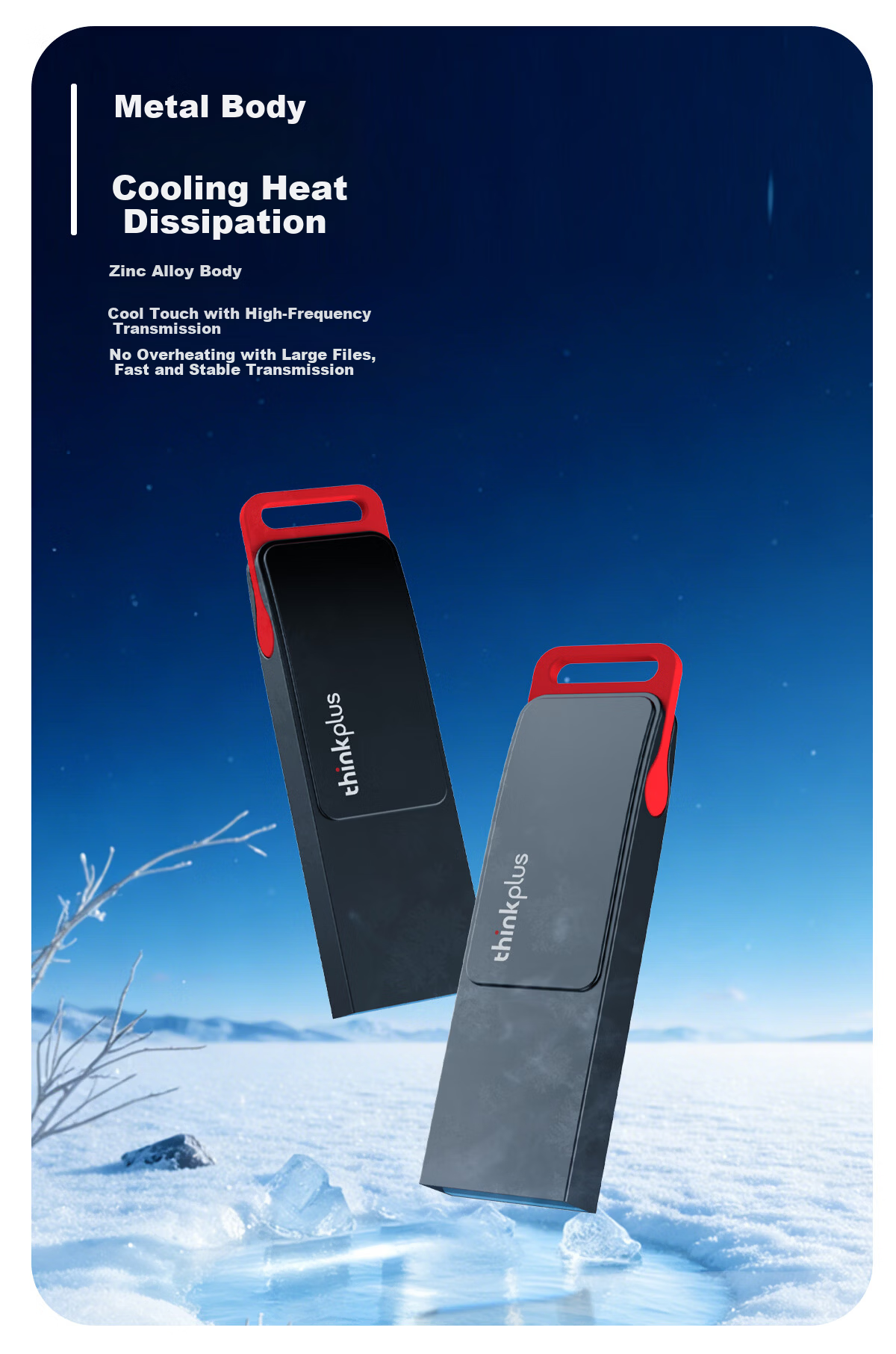ThinkPlus Lenovo 16GB USB 2.0 Metal Durable USB Flash Drive Business Office Study Essential MU221 Series 6