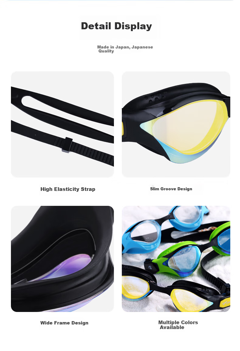 View Racing Swim Goggles Cobra Comfortable Large Frame HD Anti-Fog Outdoor Anti-Glare Imported V2000ASA C/AM 6