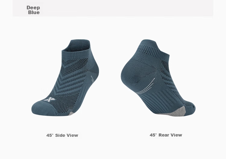 XTEP Men's Sports Outdoor Socks Long and Short Multi-Pack D Style - Black - Mid Socks (5 Pairs) One Size 7