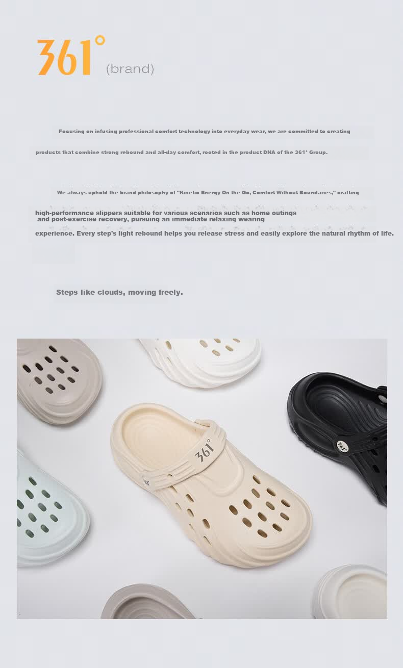 361° Women's Thick-Soled Hollow Sandals 2026 New Summer Wearable Beach Shoes Non-Slip Shock Absorbing Casual Slippers 15