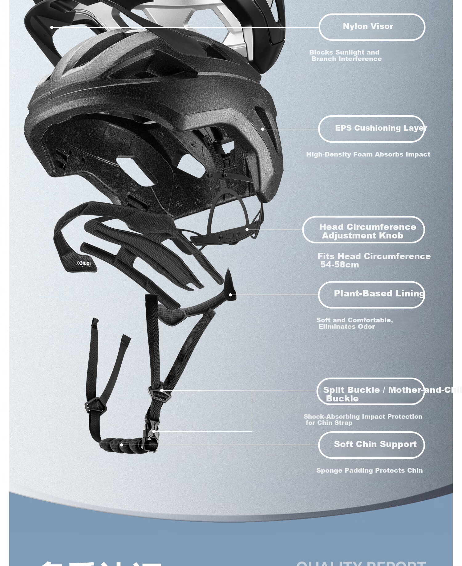 Rockbros Youth Mountain Bike Helmet Kids Roller Skating Scooter Bicycle Student Safety Helmet Unisex White 10