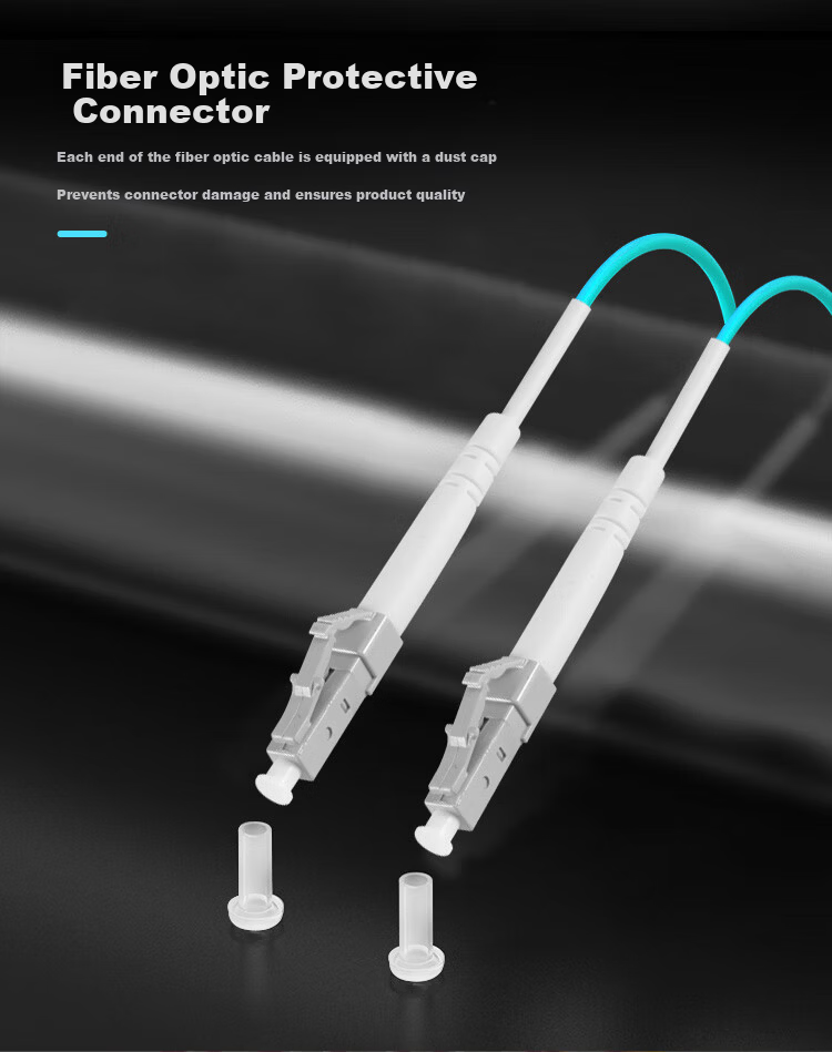 Rongwei Sheng Telecom Grade OM3 10G Multimode Dual-Core Fiber Optic Patch Cable ST-ST Low Smoke Halogen-Free Drop Fiber Cable 3m Transceiver Pigtail RWS-STST-3 1