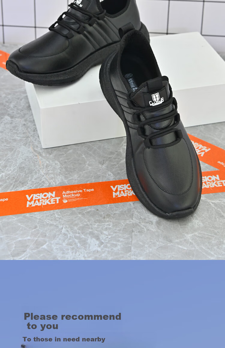 Chudun Men's Chef Non-Slip Shoes Autumn Winter Black Kitchen Chef Shoes Waterproof Oil-Resistant Work Shoes Black Size 38 16