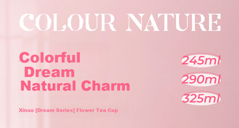 Xinuo Double-Layer Glass Cup 2026 New High-Value Water Cup for Women Home Office Tea Brewing Cup Peach Pink Soft Charm 325ml 1