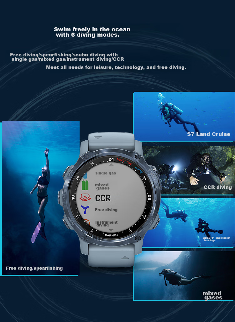 GARMIN Descent Mk3i Diving Computer Watch with Heart Rate And Blood Oxygen Monitoring, for Swimming And Outdoor Sports, Graphite Black - 51mm 4