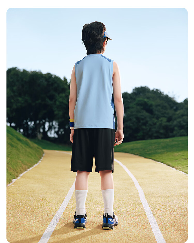 Balabala Boys Vest Set Kids Two-Piece 2026 New Summer Cool Sun Protection Moisture-Wicking Quick-Dry Trendy 36