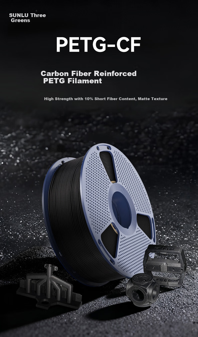 Sanlv 3D Printing Filament PLA-CF Carbon Fiber High Toughness 15% Carbon Fiber Composite for Taz 6 H2D Creality Elegoo FDM 3D Printer 1