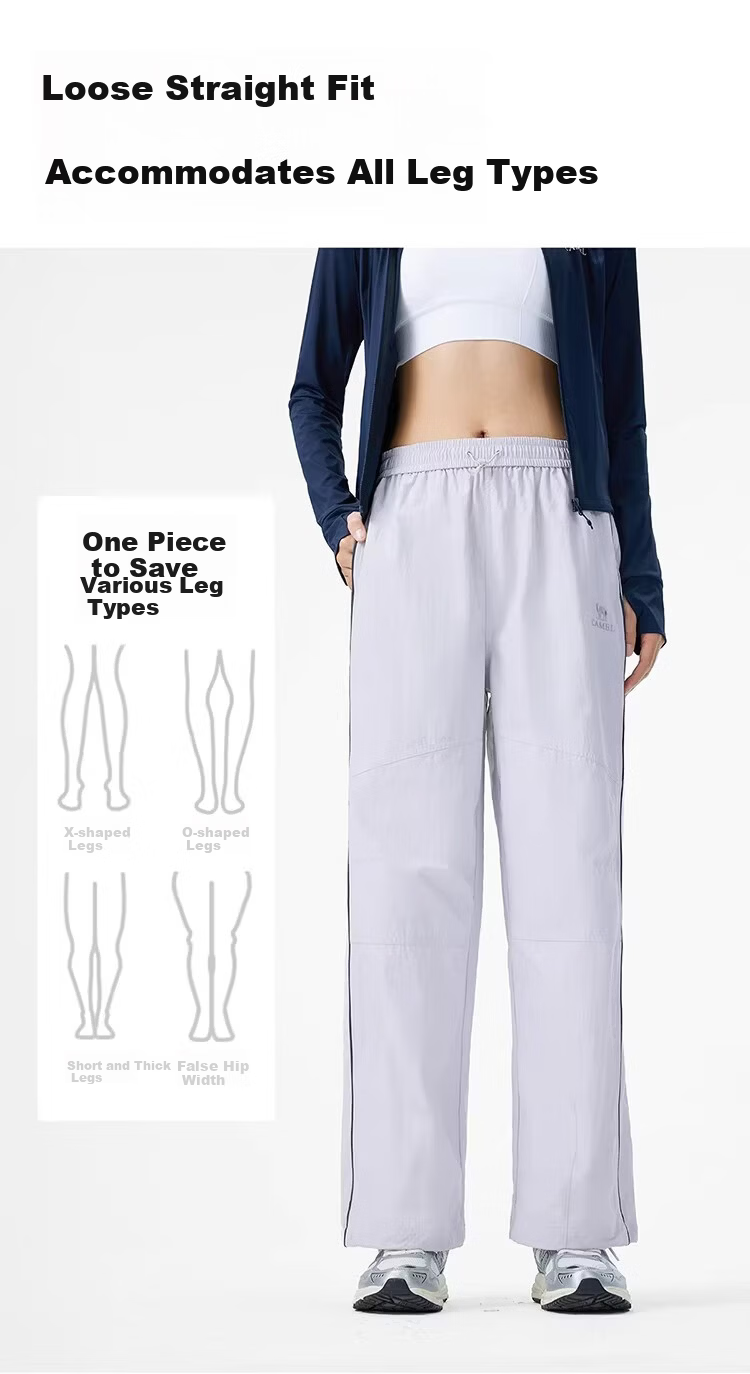 CAMEL Women's Quick-Dry Pants 2026 Summer New Cool Breathable Straight Slim Outdoor Hiking Casual Sports Pants 5013 3