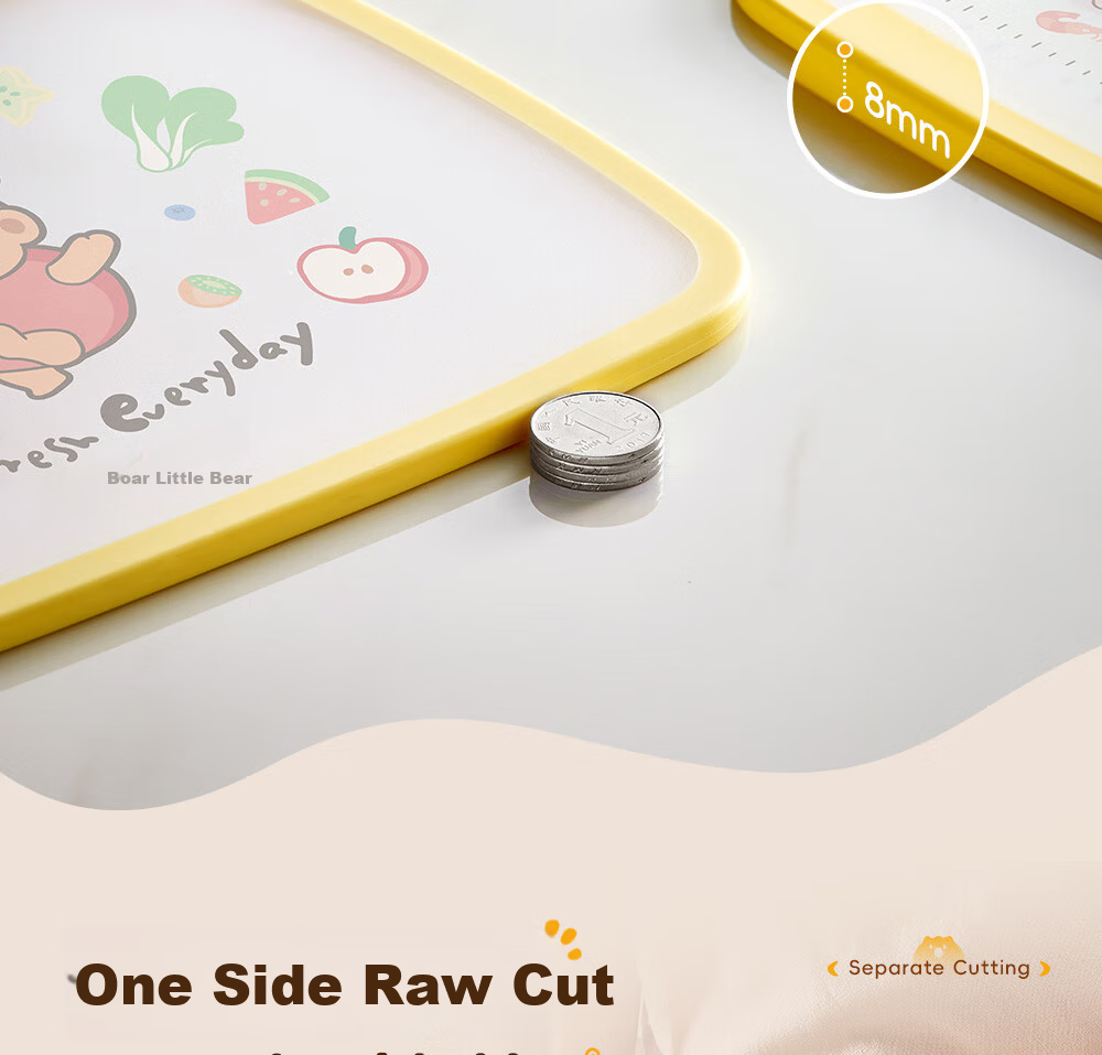 Bear Antibacterial Cutting Board Double-Sided Household PP Plastic Chopping Board for Fruits and Vegetables 30x21.5cm 8