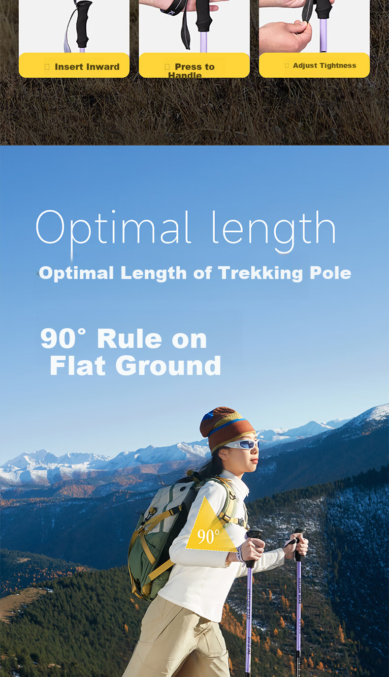 Tuteng Outdoor Hiking Pole Multifunctional Telescopic Walking Stick Ultra-Light Self-Defense Cane Mountain Climbing Staff Professional Trekking Gear 21