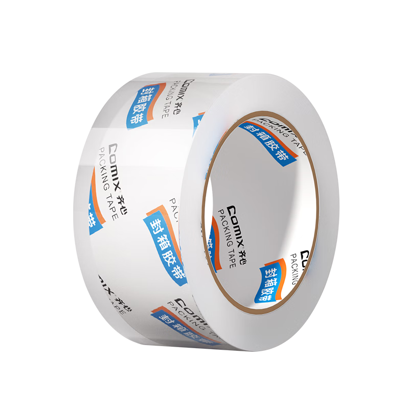 COMIX Transparent Tape/wide Tape/packaging Tape, High Transparency, Packing Tape Transparent Adhesive, 1 Roll, Width 55mm*60y*50um, Length 54.9 Meters/roll, EP030