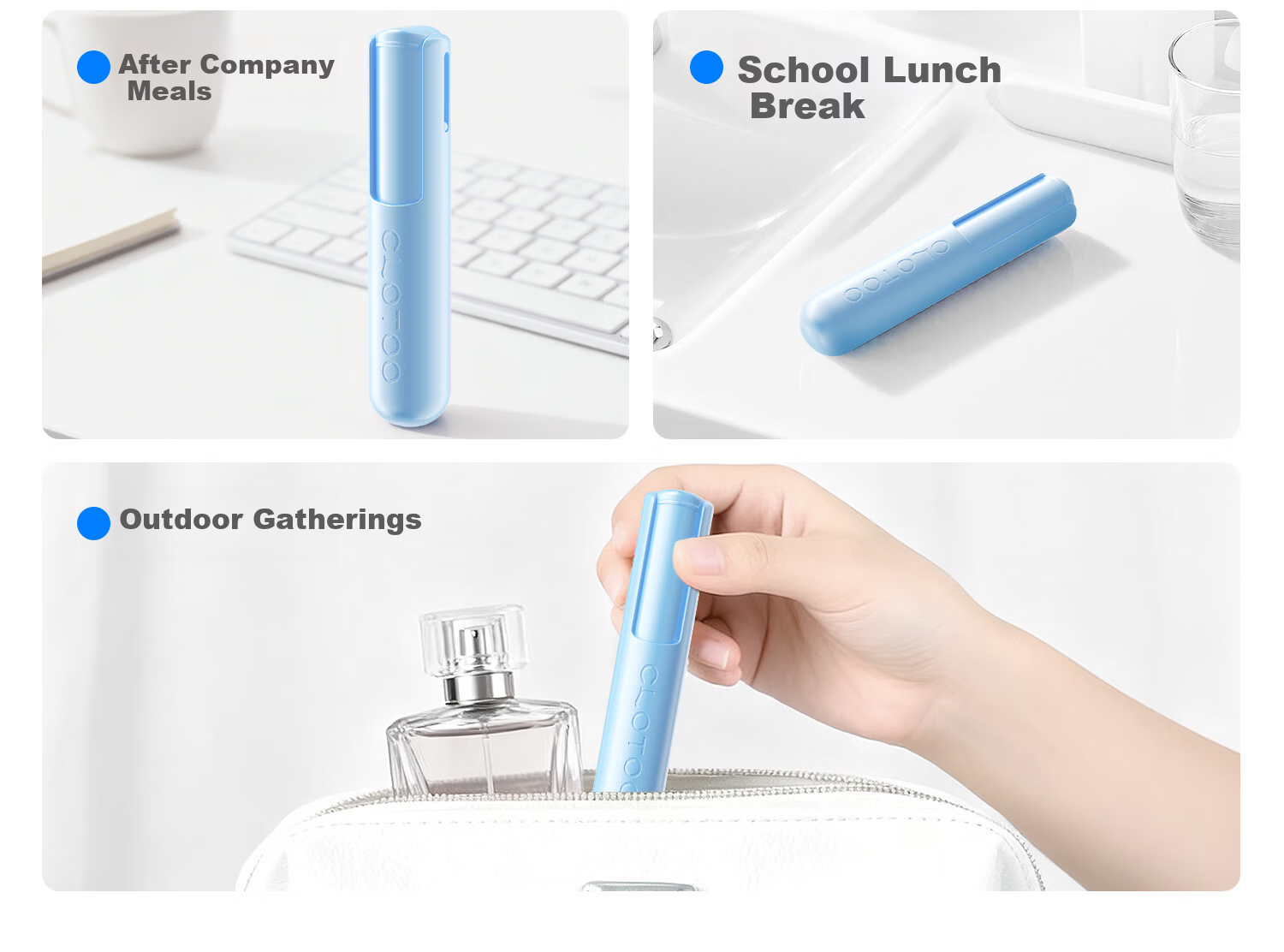 CLOTOO Orthodontic W-Shaped Soft Bristle Small Head Interdental Toothbrush for Teenagers Purple 1 Piece 20