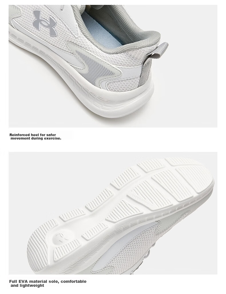 Under Armour Kids Speed Running Shoes Velcro Casual Running Shoes Boys Girls Autumn New Breathable Sneakers 10