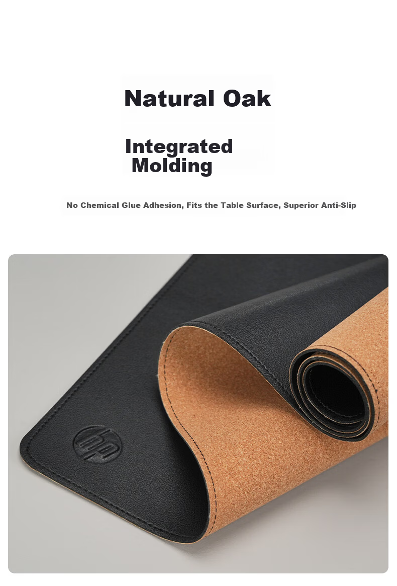 HP MP261 PU Leather Edge-Locked Gaming Office Computer Square Mouse Pad Thickened Non-Slip 45*40CM 5