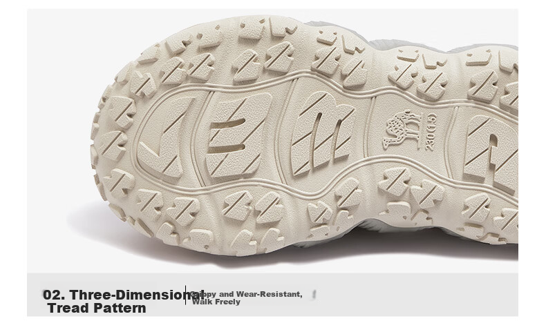 CAMEL Bamboo Stream Cute Hole Shoes Women Panda Collaboration Outdoor Breathable Sports Sandals L26M202035 Beige/Gray 37 26