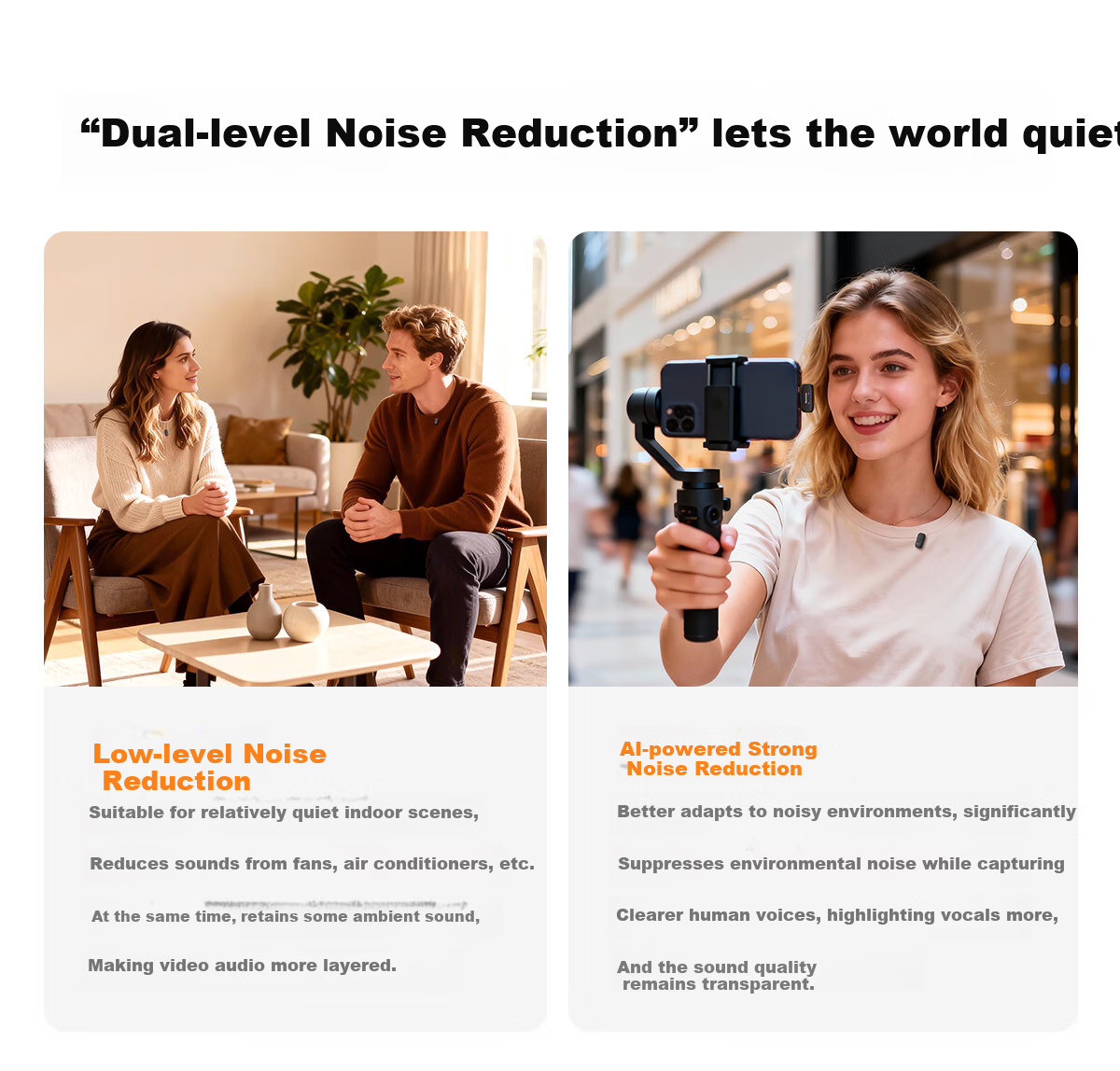 Newman MC261 Wireless Lavalier Microphone for Mobile Interview Recording, Noise-Cancelling Dual-User Version with Charging Base for Streaming and Broadcasting 5