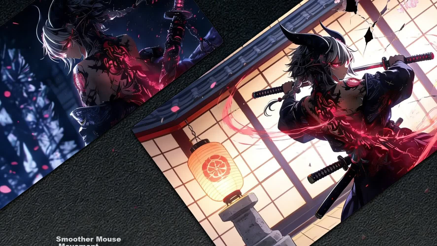 KLKB Glass Mouse Pad Waterproof Tempered Micro-Etched Glass Gaming Mouse Pad E-Sports FPS Large Size JINX 800*300 Full Coverage Non-Slip Base 2