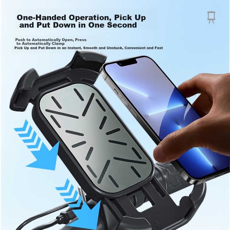 Peak Electric Vehicle Phone Holder Motorcycle Bicycle Delivery Rider Quick Lock Navigation Mount Cycling Gear