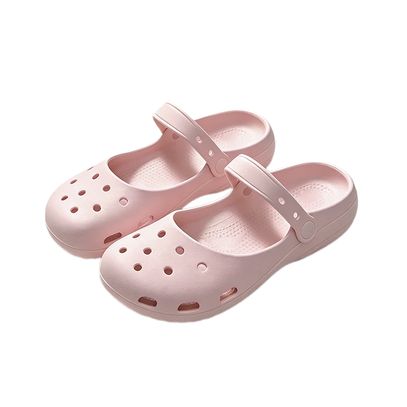 GUOLUOFEI Kids Summer Clog Mary Jane Ballet Princess Soft Sole Beach Sandals White Size 34