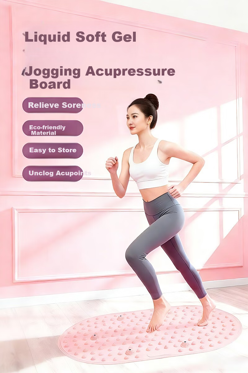 Chengyue Liquid Soft Gel Acupressure Board Ultra Slow Running Foot Massage Mat Foot Acupoint Therapy Toe Gray CY-622 1