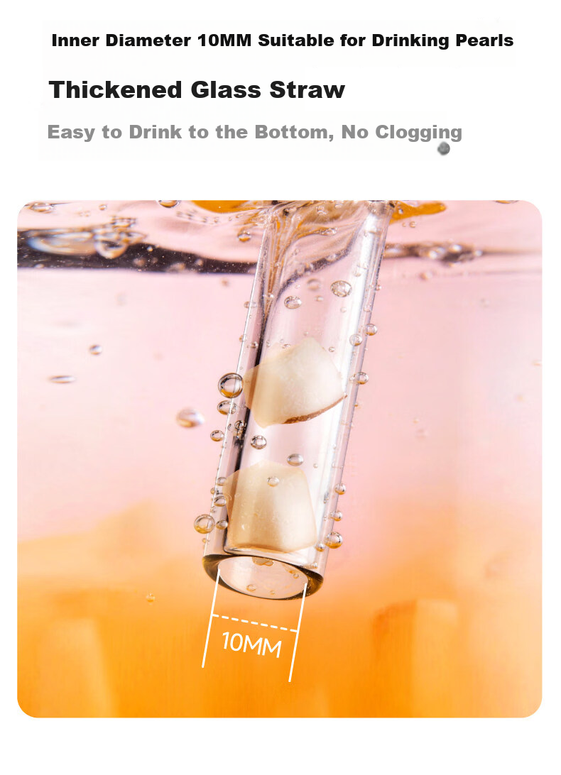 HOLOHOLO High Borosilicate Glass Tea Cup for Men and Women, High Aesthetic, Heat Resistant, Explosion-Proof, Drop-Resistant, Children's and Students' Gift for June 1st 6