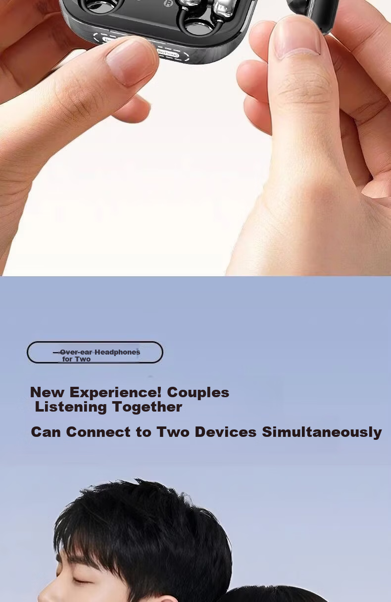 Zhiguozhe Four-Ear Bluetooth Earphones 2026 Latest Clip-On Short Stem Semi-In-Ear Wireless Long Battery Life Sports Running Cycling Comfortable Wear 8
