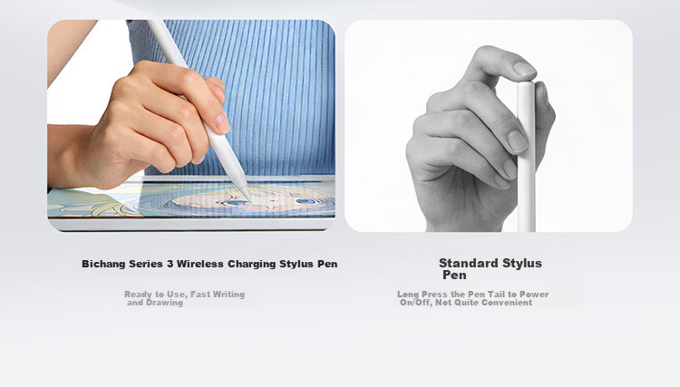 Baseus Capacitive Stylus Pen iPad Touch Pen [Magnetic Bluetooth High-End Set] Compatible with iPad Pro/Air 8/Mini 7/iPad 11 Tablet Touchscreen Stylus Apple Pencil 10