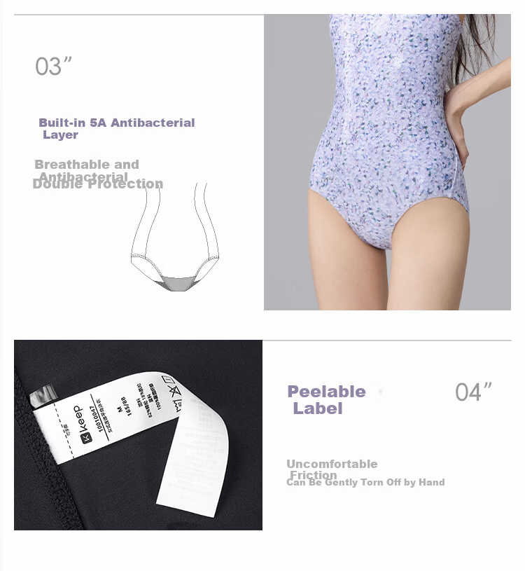 Keep Women's One-Piece Triangle Slim Fit Fashionable Hot Spring Swimming Suit 681 Moonlight White L 12
