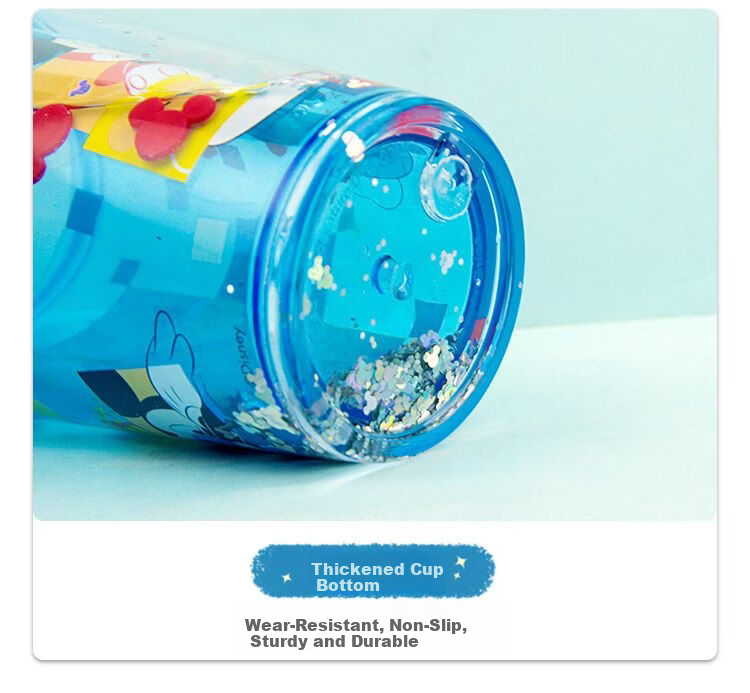 Disney Kids Water Bottle Summer Straw Cup Olaf Plastic Cup 320ML 7