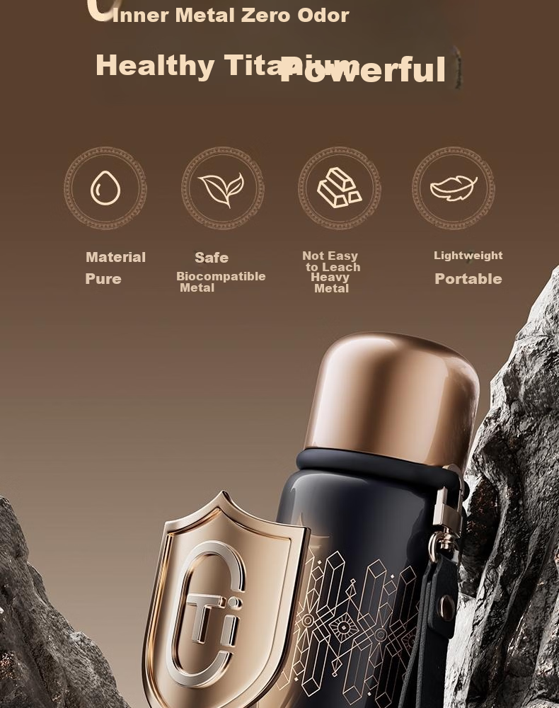 Alluflon Arufulun Pure Titanium Insulated Tea Infuser Business Gift Bullet Cup 560mL 7