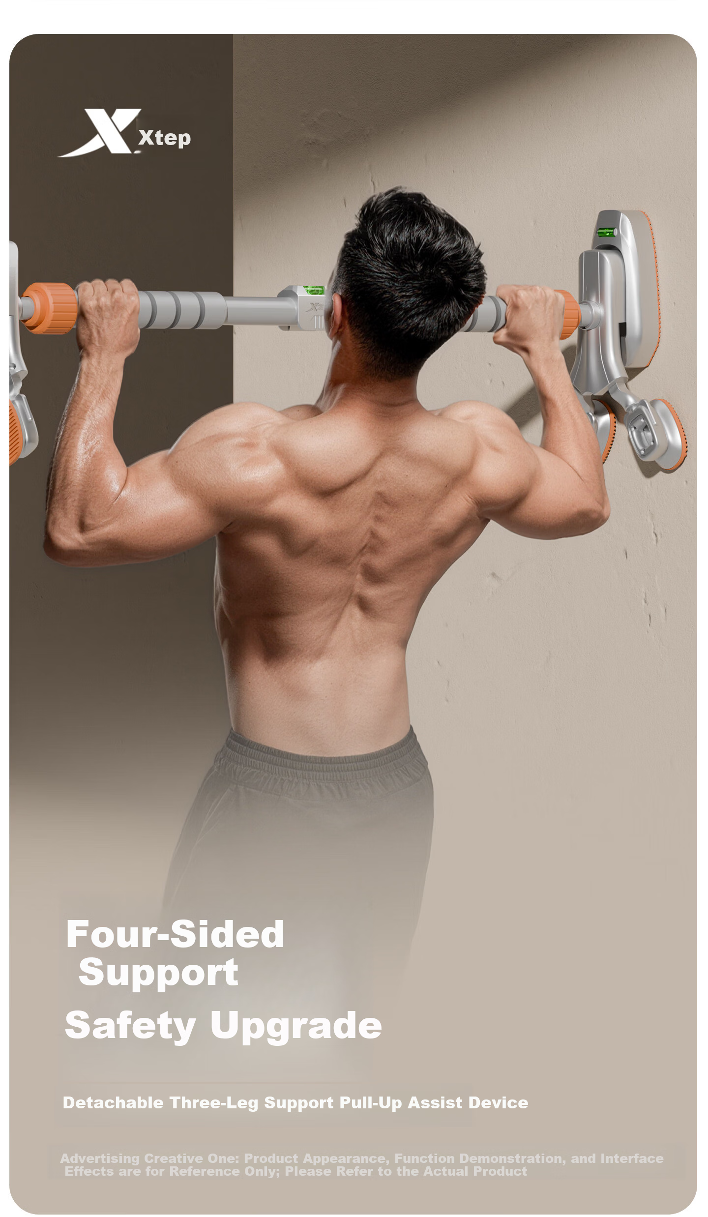 XTEP Home Pull-Up Bar Indoor Fitness Equipment for Adults And Children, No Drilling Required, Door-Mounted Training Gym Equipment Exercise Hanging Bar 2