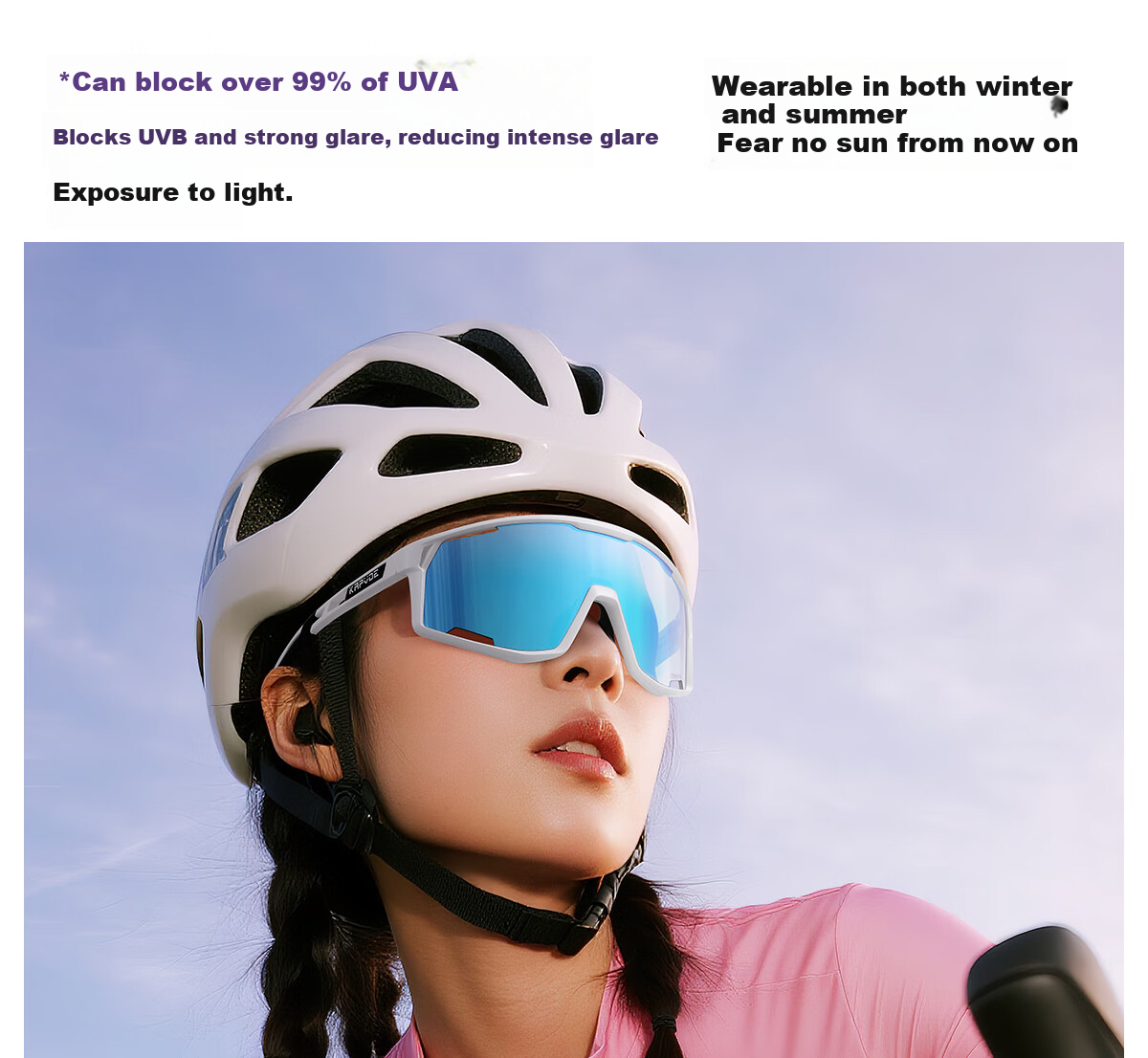 KAPVOE Zhumu Photochromic Cycling Glasses Outdoor Sports Bicycle Protective Day and Night Goggles 18
