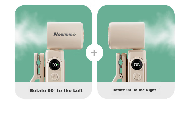 Newmine 100-Speed Handheld Mini USB Rechargeable Fan Portable Student Dorm Desktop Long Battery Life Office Small Cooling Fan Matcha Green 14