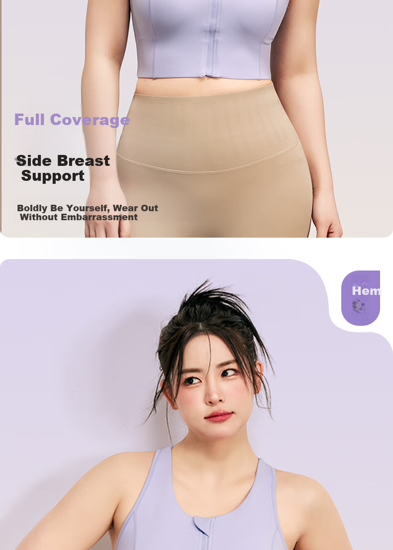 XUEXIMAN Plus Size High-Impact Sports Bra for Women, Anti-Shock Running Yoga Fitness Tank Top for Large Bust 3
