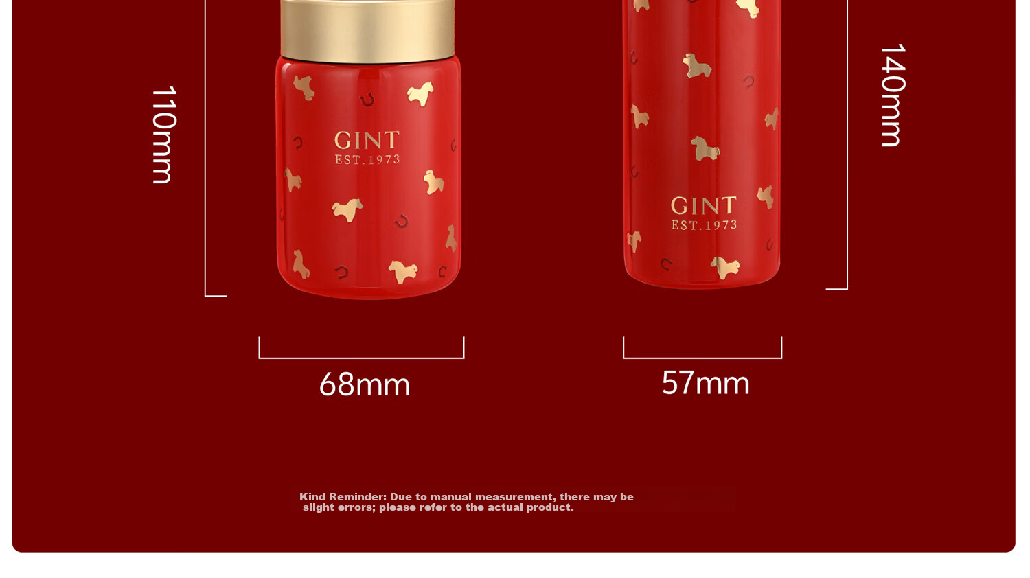 GiNT Mini 316 Stainless Steel Insulated Water Bottle Small Capacity Pocket Tea Cup Portable Travel Mug for Women 24