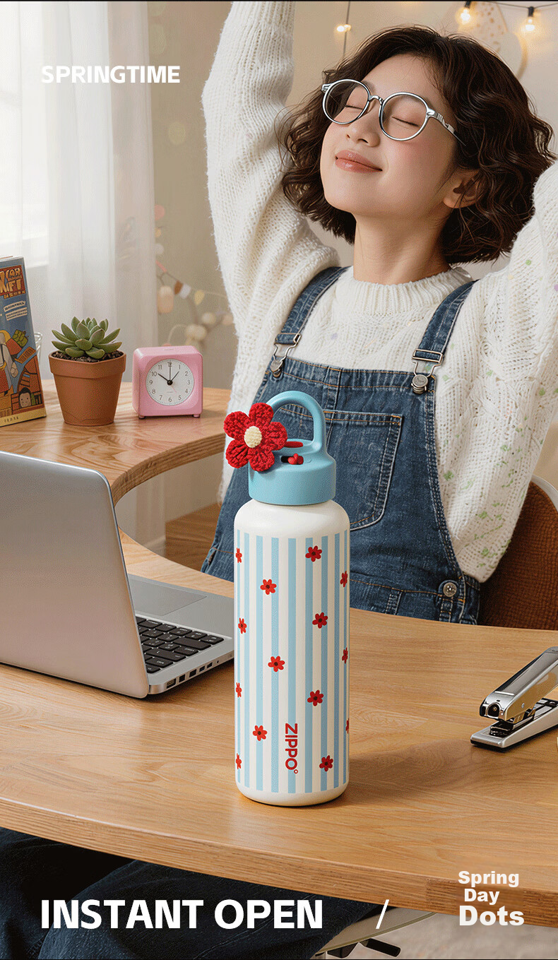 ZIPPO Stainless Steel Insulated Sports Outdoor Cycling Portable High-Value Water Bottle Large Capacity Summer Drinking Cup for Women 1