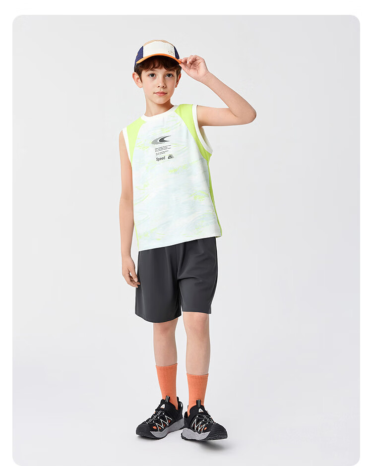 Balabala Boys Vest Set Kids Two-Piece 2026 New Summer Cool Sun Protection Moisture-Wicking Quick-Dry Trendy 38