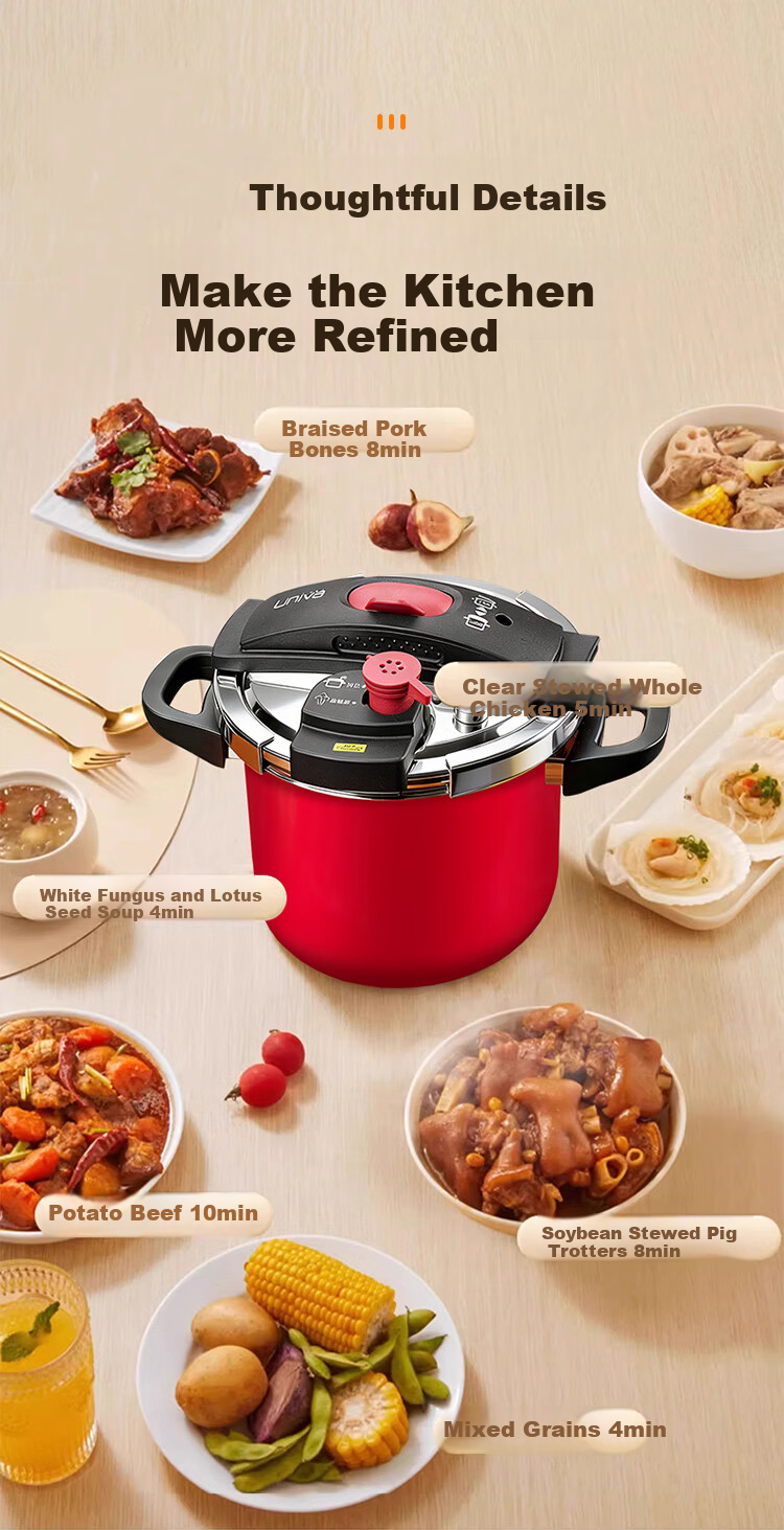 WONDERCHEF [JD Exclusive] Wonder Aroma Japanese Imported Enamel High-Pressure Cooker 140kPa Gas Pressure Cooker 6.5L 10