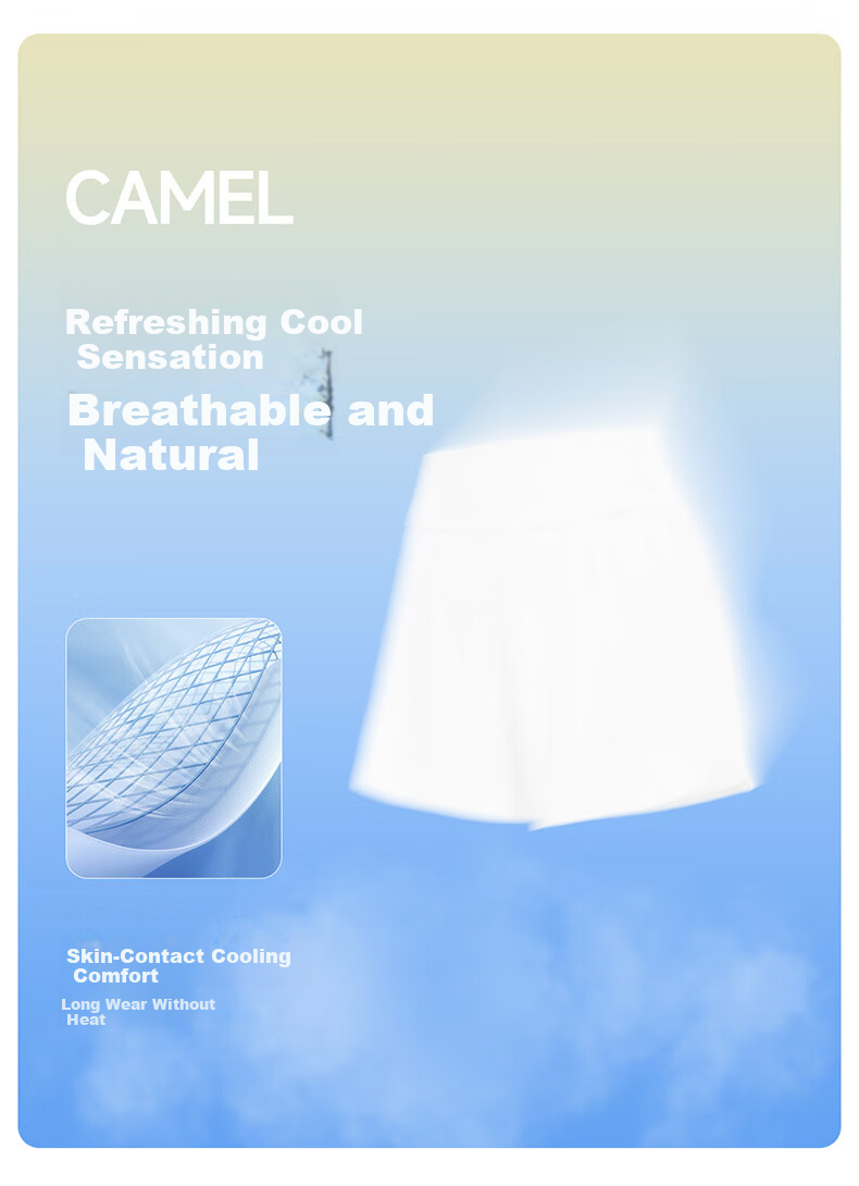 CAMEL Women's Sports Shorts Cooling Breathable Anti-Exposure Training Running Shorts Y26BA4L0008 Windflower Purple XXL 3