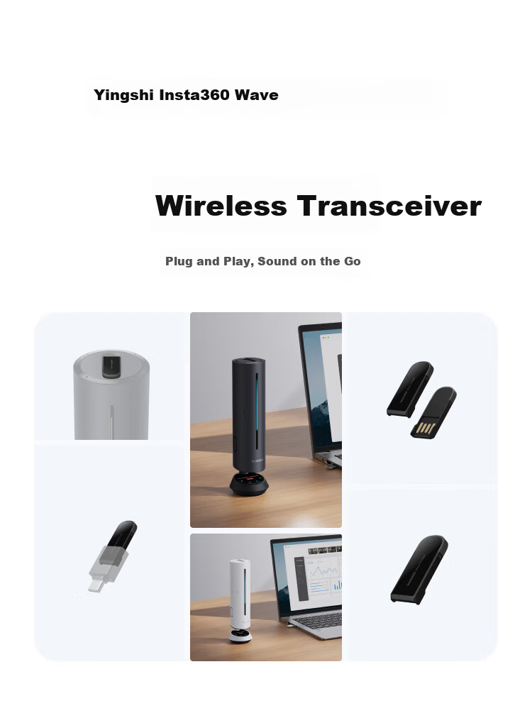 Insta360 Wave Wireless Transceiver (Graphite Black) 1
