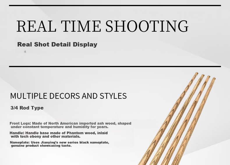 Jianying Billiard Cue Small Tip Chinese Black 8 Eight-Ball English Snooker White Waxwood Split Universal Pool Cue Blue Dragon 15